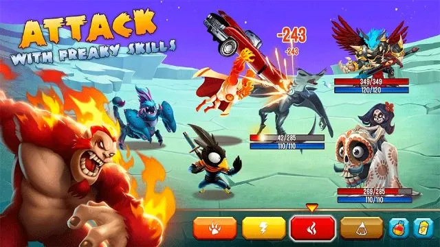 Fight with monsters in Monster Legend Mod Apk